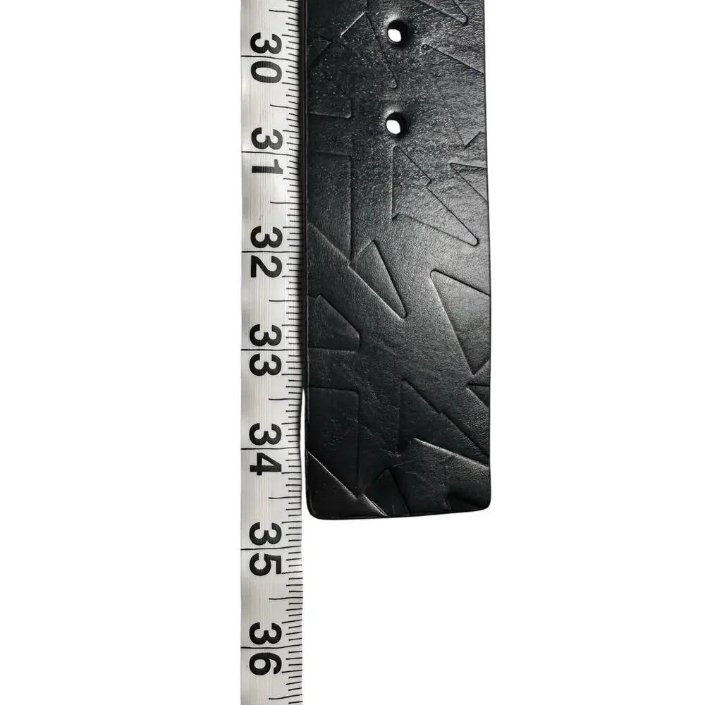 Michael Kors | Women | Black Wide Embossed Genuine Leather Belt | Small-Medium